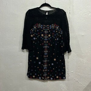 Anthropologie Akemi and Kin Maud Embroidered Shift Floral Dress